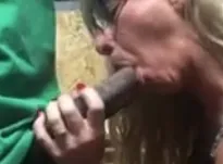 MILF drops to her knees for BBC