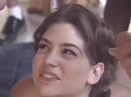 Unloading on Her Cute Face While She’s Anally Fucked